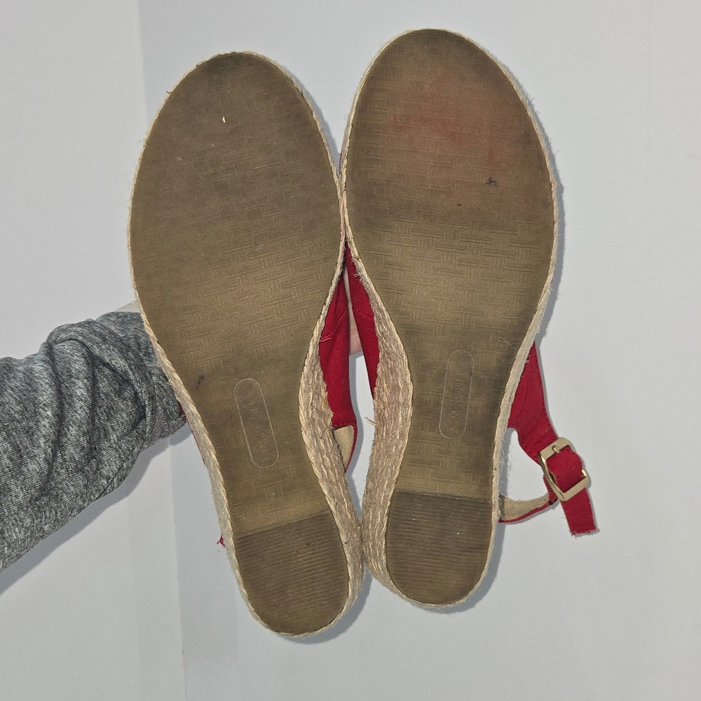 Kim Rogers Dyann Red Espadrille Wedge Sandals Womens 8.5M WRS20-12556-004-78 - Picture 6 of 9